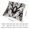 ArogGeld Black Brown Ikat Kilim Turkish Farmhouse Cushion Covers Boho Black Ikat Chinoiserie Style Home Decor Cushion Cover Oriental Chinoiserie Pillow Cover Case 20x20in White Linen view 2
