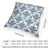 ArogGeld Blue Indigo Lotus Flower Sofa Pillow Cover Botanical Floral Blue Lotus Decorative Throw Pillow Cushion Oriental Toile Chinoiserie Farmhouse Pillow Cases for Living Room 16x16in view 2