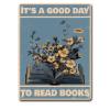Rustic Retro Metal Tin Sign It's A Good Day to Read Books Love Reading Vintage Tin Sign For Living Room,Classroom,Library,Bedroom,Kitchen,Office Aluminum-12x16inch view 1