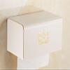 Tissue Box, Toilet Bathroom White roll Paper Holder, Waterproof Toilet Paper Box, Platinum Square Long Tissue Box view 1