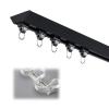 Curtain Rail with Mute Rollers, Straight Ceiling Curtain Track, Heavy Duty Aluminum Curtain Track System, Curtain Poles, Manual Curtain Rods, Bed Curtains Room Divider (Color : Black, Size : 5m) view 1