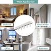 Curtain Rail with Mute Rollers, Straight Ceiling Curtain Track, Heavy Duty Aluminum Curtain Track System, Curtain Poles, Manual Curtain Rods, Bed Curtains Room Divider (Color : Black, Size : 5m) view 2