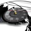 ICECHEN Vinyl Record Wall Clock Fisherman Lake Fishing Silhouette Wall Clock Angling Handicraft Art Home Decor Wall Watch Man Cave Vinyl Lp Record Wall Clock view 2