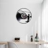 ICECHEN Vinyl Record Wall Clock Fisherman Lake Fishing Silhouette Wall Clock Angling Handicraft Art Home Decor Wall Watch Man Cave Vinyl Lp Record Wall Clock view 4