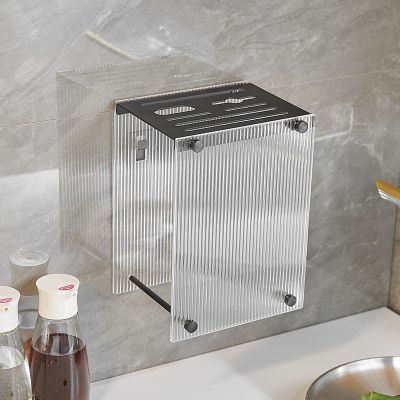 Kitchen Shelf Chopstick cage Knife Storage Rack, Simple Black