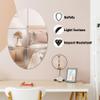 6Pack Acrylic Mirror Wall Stickers,Oval Mirrors Tiles Self Adhesive, Unbreakable Mirrors Stickers, Shatterproof Mirror Sheets for Bathroom Living Room (Silver) view 4