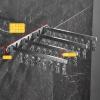 Balcony Folding Underwear Drying Rack Indoor and Outdoor Windproof Sunscreen Socks Rack, Drying Four Bars 32 Clamps view 2