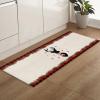 Runner Rugs And Mats 1 Pcs, Christmas Reindeer Head Silhouettes Elk Pine Branch Cones Red Black Plaid Non Slid,Absorbent Kitchen Rug,Rubber Dots Backing Indoor Door Mat,Standing Mat 19.7x63 Inch view 1
