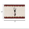 Runner Rugs And Mats 1 Pcs, Christmas Reindeer Head Silhouettes Elk Pine Branch Cones Red Black Plaid Non Slid,Absorbent Kitchen Rug,Rubber Dots Backing Indoor Door Mat,Standing Mat 19.7x63 Inch view 3