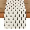 Artoid Mode Beige Xmas Tree Christmas Table Runner, Seasonal Winter Kitchen Dining Table Decoration for Home Party Decor 13x108 Inch view 1