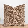 ArogGeld Brown On Neutral Cheetah Cushion Covers Leopard Print Cow Animal Spots Cream Brown Square Throw Pillows Farmhouse Decor Throw Pillowcase for Living Room Bedroom 16x16in White Linen view 1