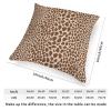 ArogGeld Brown On Neutral Cheetah Cushion Covers Leopard Print Cow Animal Spots Cream Brown Square Throw Pillows Farmhouse Decor Throw Pillowcase for Living Room Bedroom 16x16in White Linen view 2