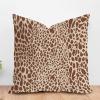 ArogGeld Throw Pillow Cushion Neutral Brown Cheetah Animal Print Pillow Covers Leopard Print Animal Spots Cream Brown Pillowcase Farmhouse Decor for Sofa Couch Car Chair 16x16in White Flax view 1