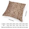ArogGeld Throw Pillow Cushion Neutral Brown Cheetah Animal Print Pillow Covers Leopard Print Animal Spots Cream Brown Pillowcase Farmhouse Decor for Sofa Couch Car Chair 16x16in White Flax view 2