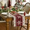 Artoid Mode Buffalo Plaid Snowflakes Christmas Table Runner, Seasonal Winter Kitchen Dining Table Decoration for Home Party Decor 13x60 Inch view 2