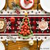 Artoid Mode Buffalo Plaid Snowflakes Christmas Table Runner, Seasonal Winter Kitchen Dining Table Decoration for Home Party Decor 13x60 Inch view 4