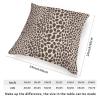 ArogGeld Throw Pillow Cushion Brown Cheetah Throw Pillow Leopard Print Cow Animal Spots Brown Pillow Case with Zipper Farmhouse Decor for Sofa Couch Car Chair 24x24in White Flax view 2