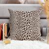 ArogGeld Throw Pillow Cushion Brown Cheetah Throw Pillow Leopard Print Cow Animal Spots Brown Pillow Case with Zipper Farmhouse Decor for Sofa Couch Car Chair 24x24in White Flax view 4
