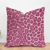 ArogGeld Hot Pink Cheetah Print Cushion Cover Fuchsia Animal Print Leopard Square Throw Pillows Farmhouse Decor Throw Pillowcase for Sofa Couch Car Chair 26x26in White Linen Housewarming Gift view 1