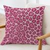ArogGeld Hot Pink Cheetah Print Cushion Cover Fuchsia Animal Print Leopard Square Throw Pillows Farmhouse Decor Throw Pillowcase for Sofa Couch Car Chair 26x26in White Linen Housewarming Gift view 3