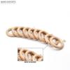 100 Pieces 2 Inch Wooden Drapery Curtain Rod Rings for 1 inch Rod Pole, 1.25 INCHES Inner Dia, Natural Beech Wood (100, 1.25 INCH Inner Dia) view 3