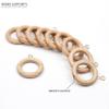 100 Pieces 2 Inch Wooden Drapery Curtain Rod Rings for 1 inch Rod Pole, 1.25 INCHES Inner Dia, Natural Beech Wood (100, 1.25 INCH Inner Dia) view 4