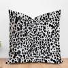 ArogGeld Leopard Print Black Animal Spots Farmhouse Throw Pillows Black Cheetah Animal Print Leopard White Linen Cushion Cover Home Decor Accent Pillow with Zipper for Sofa Living Room 16x16in view 1