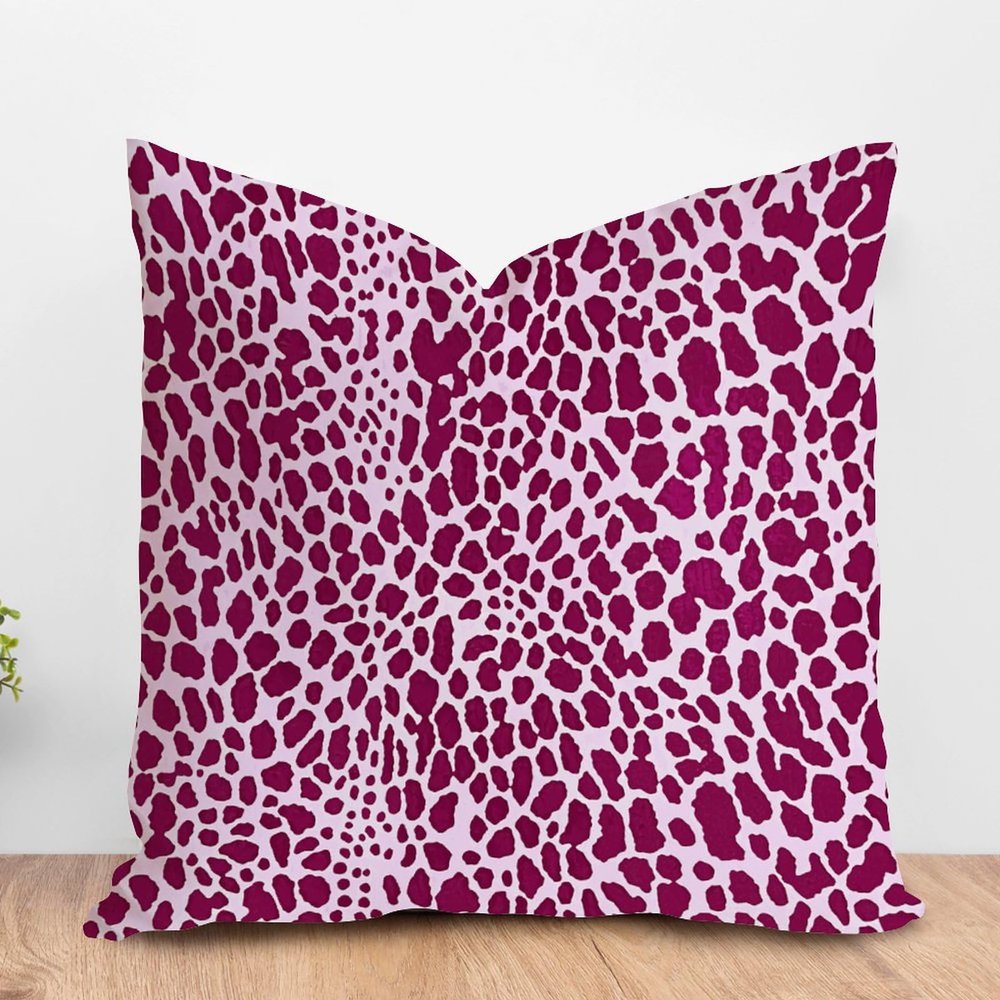 ArogGeld Fuchsia Cheetah Animal Print Leopard Cushion Cover Leopard Print Animal Spots Hot Pink Square Throw Pillow Cover Farmhouse Decor Pillow Case for Chair Sofa 24x24in White Linen