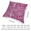 ArogGeld Fuchsia Cheetah Animal Print Leopard Cushion Cover Leopard Print Animal Spots Hot Pink Square Throw Pillow Cover Farmhouse Decor Pillow Case for Chair Sofa 24x24in White Linen view 2
