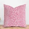 ArogGeld Pink Cheetah Cushion Covers Leopard Print Cow Animal Spots Hot Pink Square Pillow Covers Farmhouse Decor Toss Pillows for Living Room Bedroom 26x26in White Linen Housewarming Gift view 1
