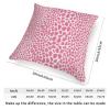 ArogGeld Pink Cheetah Cushion Covers Leopard Print Cow Animal Spots Hot Pink Square Pillow Covers Farmhouse Decor Toss Pillows for Living Room Bedroom 26x26in White Linen Housewarming Gift view 2