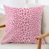 ArogGeld Pink Cheetah Cushion Covers Leopard Print Cow Animal Spots Hot Pink Square Pillow Covers Farmhouse Decor Toss Pillows for Living Room Bedroom 26x26in White Linen Housewarming Gift view 3