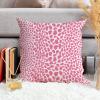 ArogGeld Pink Cheetah Cushion Covers Leopard Print Cow Animal Spots Hot Pink Square Pillow Covers Farmhouse Decor Toss Pillows for Living Room Bedroom 26x26in White Linen Housewarming Gift view 4