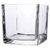 Yardwe Transparent Glass Cube Flower Vase Modern Desktop Succulent Pot Elegant Centerpiece for Home Office and Floral Arrangements Durable and Stylish Glass Decor view 1