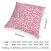ArogGeld Pink Cheetah Cushion Covers Leopard Print Cow Animal Spots Hot Pink Square Throw Pillows Farmhouse Decor Throw Pillowcase for Sofa Couch Car Chair 24x24in White Linen view 2