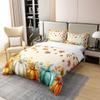 100% Cotton Fall Pumpkin Bedding Set for Home Full Size Thanksgiving Harvest Season Decor Duvet Cover Autumn Fall Maple Leaf Comforter Cover for Kids Teen Adults,Rustic Farm Sunflower Bed Set view 2