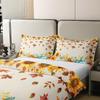 100% Cotton Fall Pumpkin Bedding Set for Home Full Size Thanksgiving Harvest Season Decor Duvet Cover Autumn Fall Maple Leaf Comforter Cover for Kids Teen Adults,Rustic Farm Sunflower Bed Set view 4
