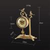 HEXEH Desktop Clock European-Style Copper Ornaments Home Antique Desk Clock Porch Office Decoration Clock Birthday Gift Tabletop Decorative Clock view 2
