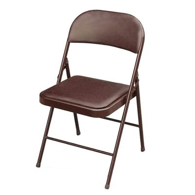 Luxury Folding Chair Upholstered Folding Chair Metal Steel Pu Leather Upholstered Event Chair for Home Office Restaurant Padded Dining Seat Comfortable