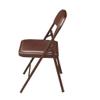 Luxury Folding Chair Upholstered Folding Chair Metal Steel Pu Leather Upholstered Event Chair for Home Office Restaurant Padded Dining Seat Comfortable view 3