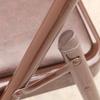 Luxury Folding Chair Upholstered Folding Chair Metal Steel Pu Leather Upholstered Event Chair for Home Office Restaurant Padded Dining Seat Comfortable view 4
