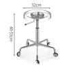 Best Barstools Clear Acrylic Stool Adjustable Chair 360 Swivel Rolling Bar Stool Lifting Adjustable Chair Set of 2 with Wheels Round Stool Stable Load Bearing view 3