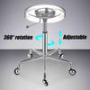 Best Barstools Clear Acrylic Stool Adjustable Chair 360 Swivel Rolling Bar Stool Lifting Adjustable Chair Set of 2 with Wheels Round Stool Stable Load Bearing view 4