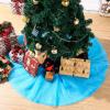 Skylety 48 Inch Christmas Tree Skirt Ruffle Tulle Sequin Round Glitter Double Layers Xmas Tree Skirt for Christmas Holiday New Year Wedding Anniversary Birthday Party Indoor Decoration(Light Blue) view 4