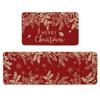Artoid Mode Holly Pine Branches Leaves Merry Christmas Kitchen Mats Set of 2, Winter Decor Low-Profile Kitchen Rugs for Floor - 17x29 and 17x47 Inch view 1