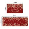 Artoid Mode Holly Pine Branches Leaves Merry Christmas Kitchen Mats Set of 2, Winter Decor Low-Profile Kitchen Rugs for Floor - 17x29 and 17x47 Inch view 3