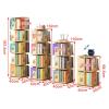 360 Rotating Bookshelf Solid Wood Bookshelf Multi-Layer Bookcase Kids Adult Rack Bookcase for Bedroom Living Room Study Room view 3