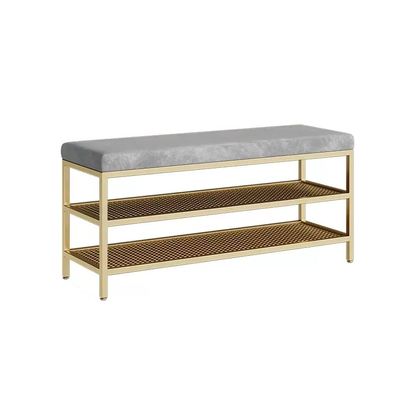 MACIUM Footstools/Ottomans Shoe Changing Stool Shoe Rack Shoe Cabinet Long Stool Storage Fitting Room Rest Stool Soft Cushion Living Room Corridor Bench Shoe Stool (Color : A, Size : Large)