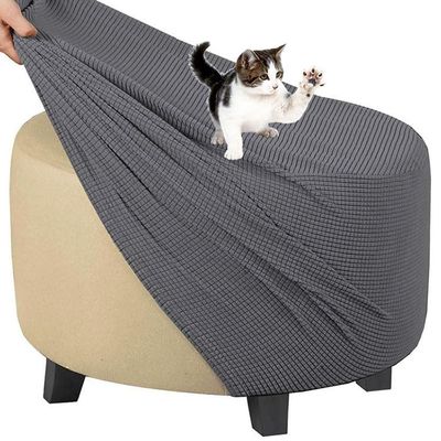 Footstool Slipcover Ottoman Covers Ottoman Footstool Cover Foot Stool Cover Pouffe Cover Footstool Protector Covers Square Rectangle Round Small Large Stretch Jacquard Velvet ( Color : @11 , Size : Ro