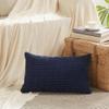 Fancy Homi 2 Packs Navy Blue Decorative Throw Pillow Covers 14x24 Inch for Living Room Couch Bed Sofa, Soft Corduroy Square Cushion Case 35x60 cm, Rustic Modern Farmhouse Boho Home Decor view 2